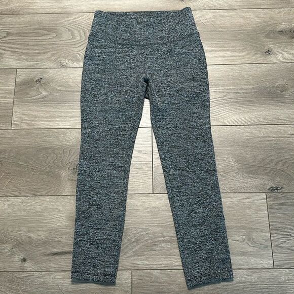 Athleta Metro High Waist Gray Herringbone Hybrid Leggings Size XS - Picture 3 of 12